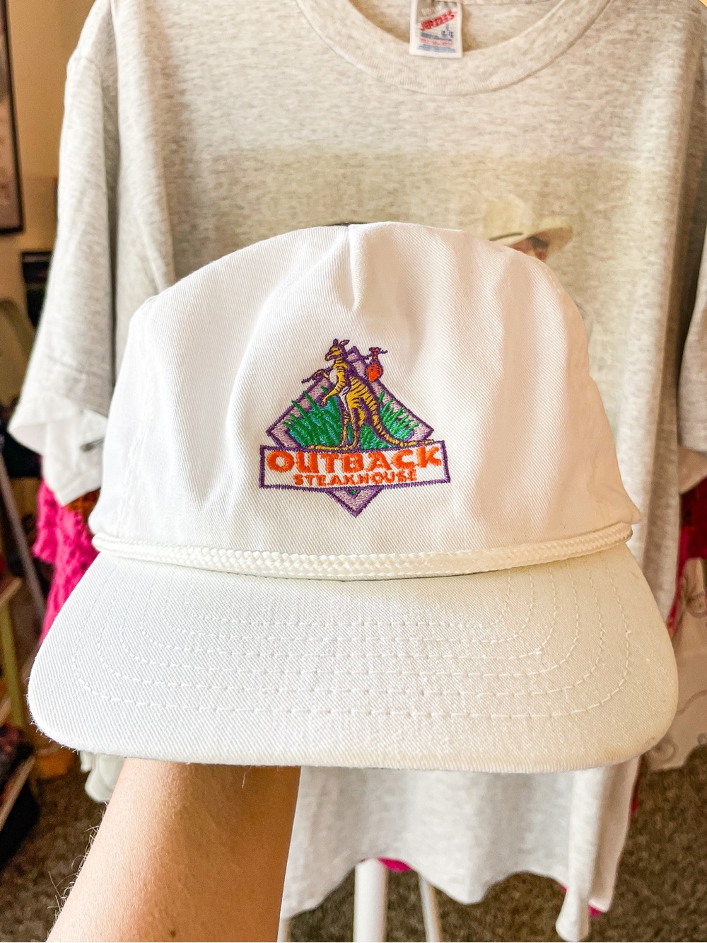 Vintage 90s Outback Steakhouse Rope Hat 🦘